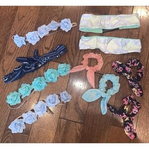 Justice Lot‎ of 11 Girl's Accessories Head Bands And Scrunchies